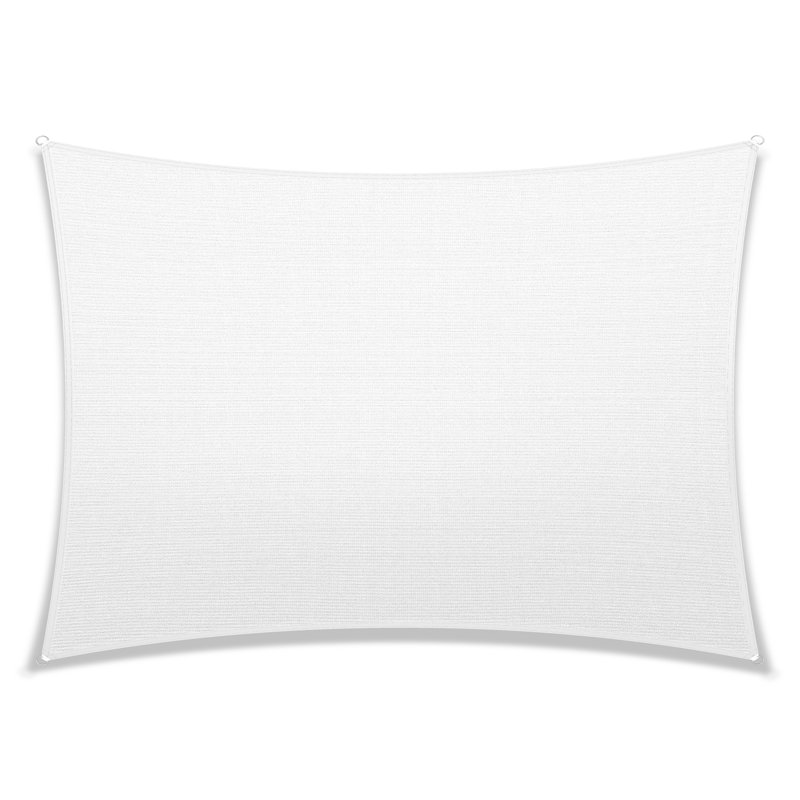 Toile d'ombrage rectangulaire ColorTree 12 pi x 16 pi - personnalisable, durable et résistante aux rayons UV, Blanc