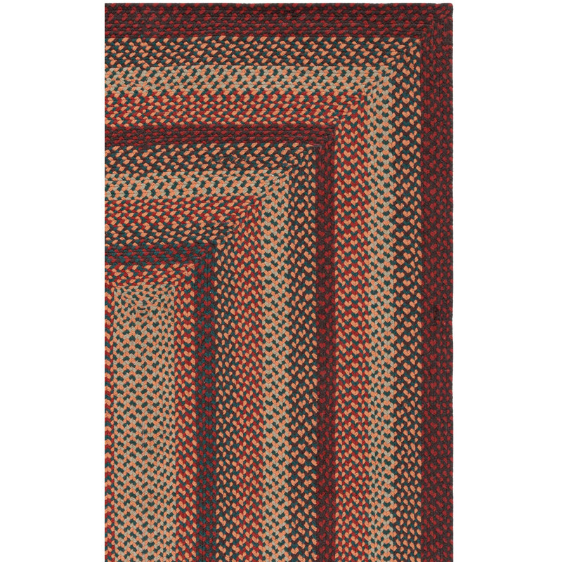 Halimat Flat Weave 0.92 Cotton 0.08 Others Geometric Rug, Square 6'