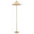 65.4" 2-Light Rattan Floor Lamp with Cone-Shaped Shade and Pull Chains