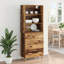  Highboard Old Wood 69.5 X 32.5 X 180 Cm Engineered Wood-1656039079
