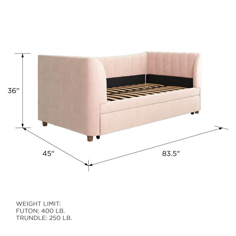 Valentina Twin Upholstered Daybed with Trundle