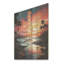 Orange Sunset Bold Beach I - plage sur bois-156637757