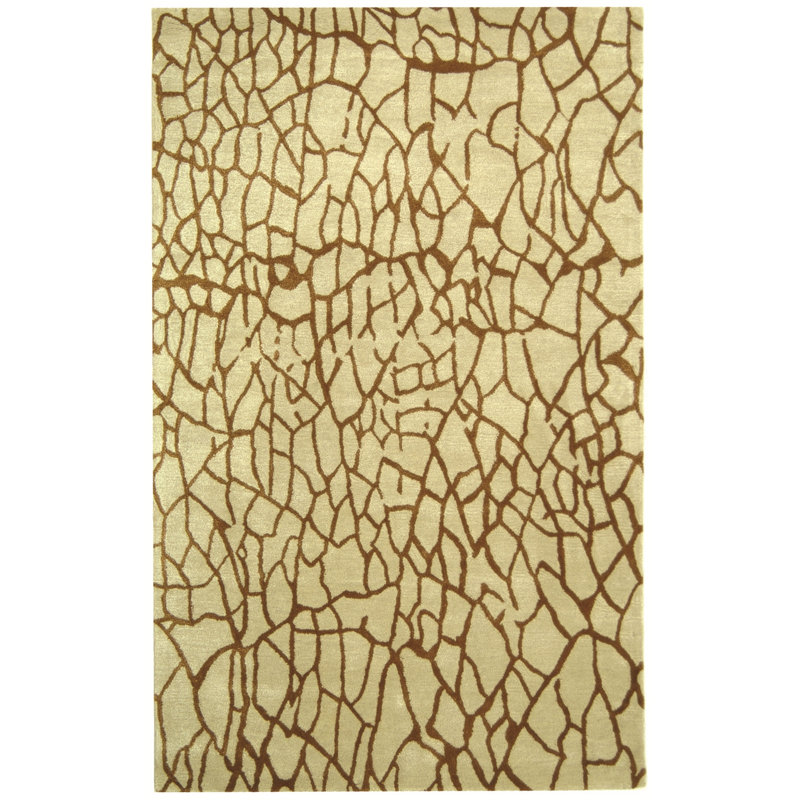 Belles Wool Beige/Brown Rug, Rectangle 107 x 168cm