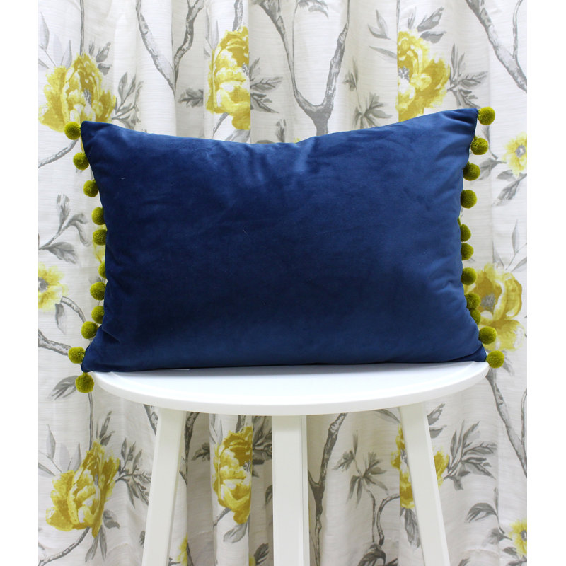 Fiesta Rectangular Scatter Cushion, Indigo/Olive
