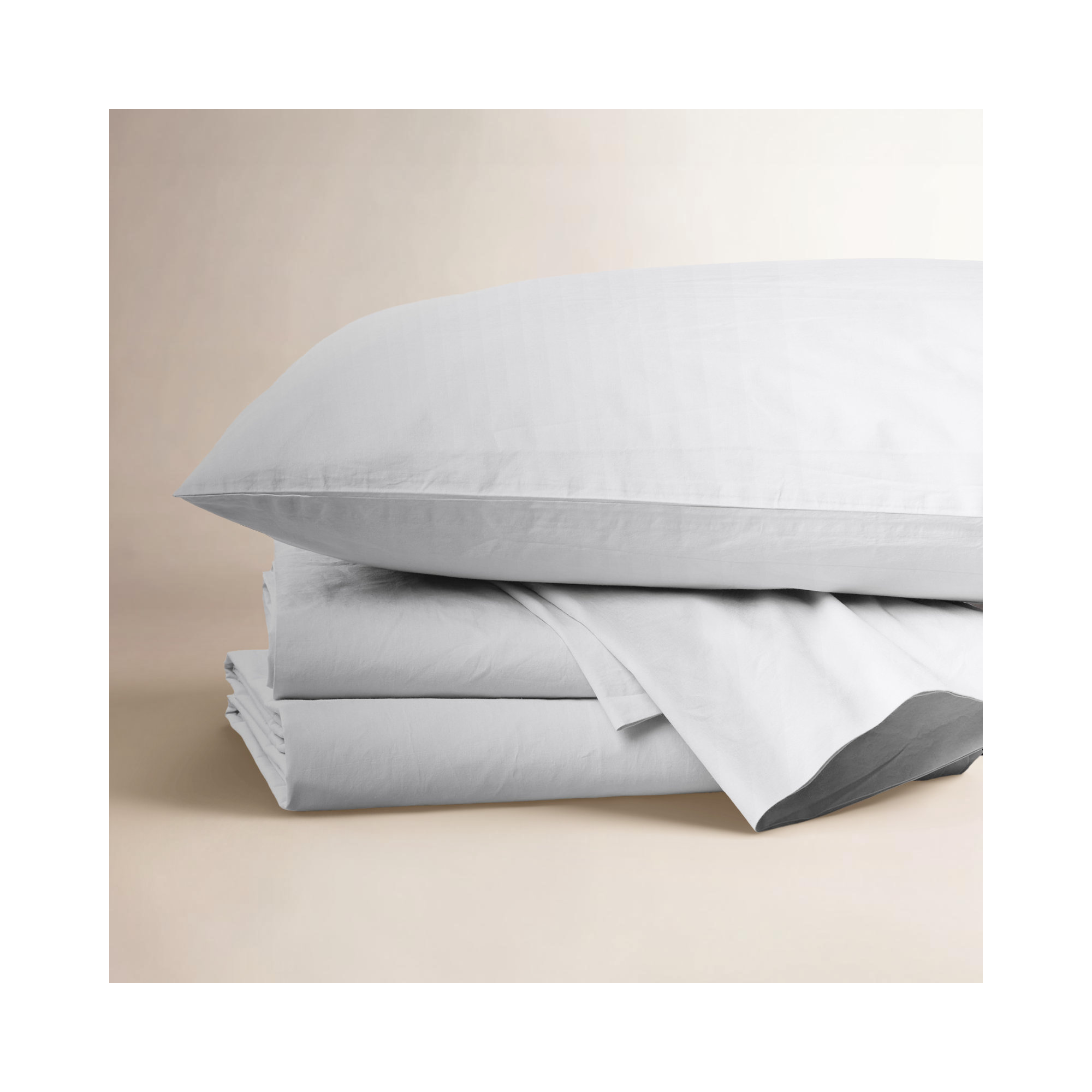 Refined Organic Percale Sheet Set, Queen Sheet Set with 2 Pillowcases, Undyed