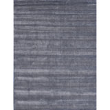Hand Knotted Striped Area Rug in Navy