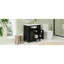 30" Bathroom Vanity With Ceramic Sink, Black Modern Design, 2 Doors And Shelf For Optimal Use Basin, Cabinet, Organization-972606309