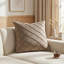 Housse de coussin 2 pièces, housse de coussin carré plissée Soild, taie d'oreiller texturée en velours doux pour canapé-lit Patio Living Roo-130844319