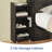 Bed Frame with Headboard & 2 Hidden Storage Cabinets, Bed with Charging Station &  RGB LED Lights-1862735898