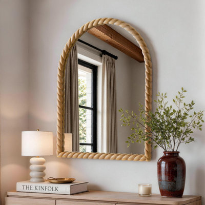 Miroir sculpté en bois massif sculpté