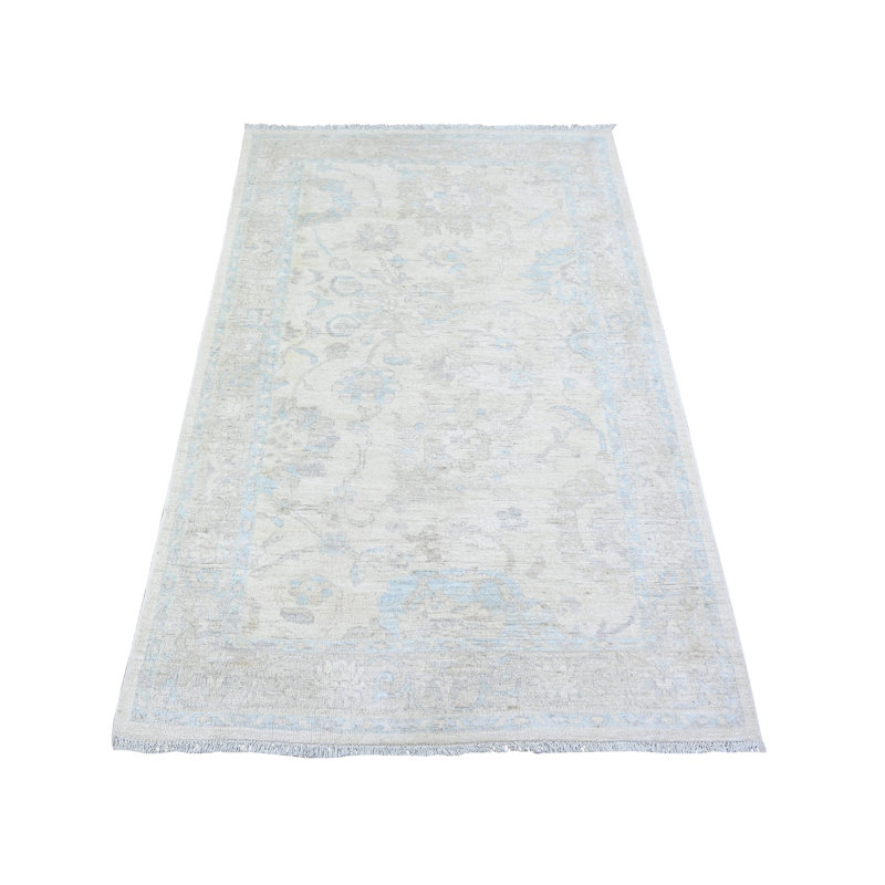 Tapis ivoire nouvel âge rectangulaire unique 3 pi 9 po x 5 pi 7 po Plyler