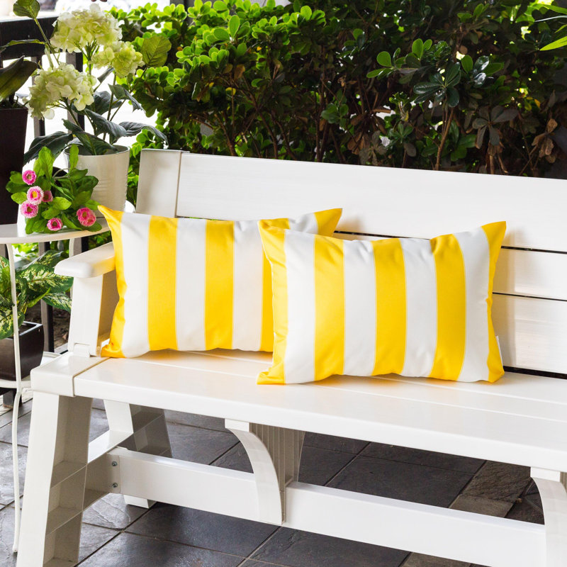 Coussin Horizon, Rectangle H 14 po x l 20 po, Jaune