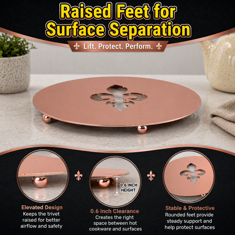 Stainless Steel Round 1 Piece Trivet