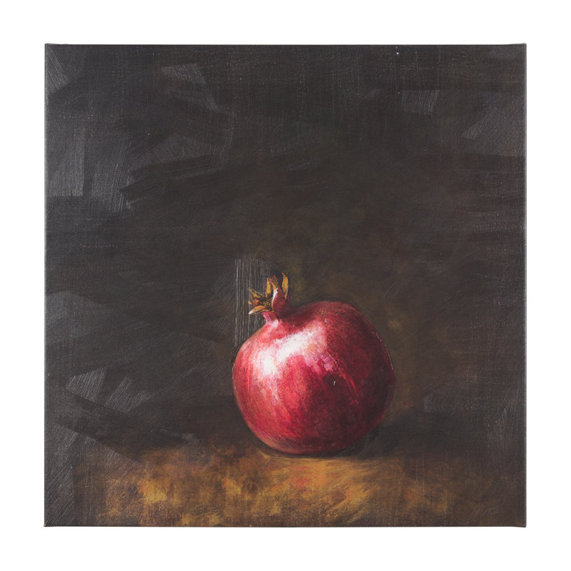 Toile texturée «Lonely Pear a Hand», Lonely Pomegranate, 40.0L x 3.0W x 40.0H
