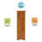 72" Tall Corner Kitchen Pantry Cabinet | 8 Doors, 4 Tiers, Oak MDF Storage