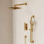 Système de douche à pluie à pression équilibrée 10 po avec douche à main à 3 fonctions et barre coulissante réglable-117466224