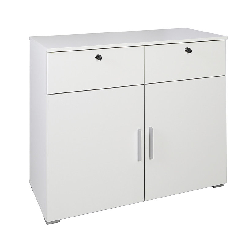 Buchholz 2 Drawer Combi Chest, White