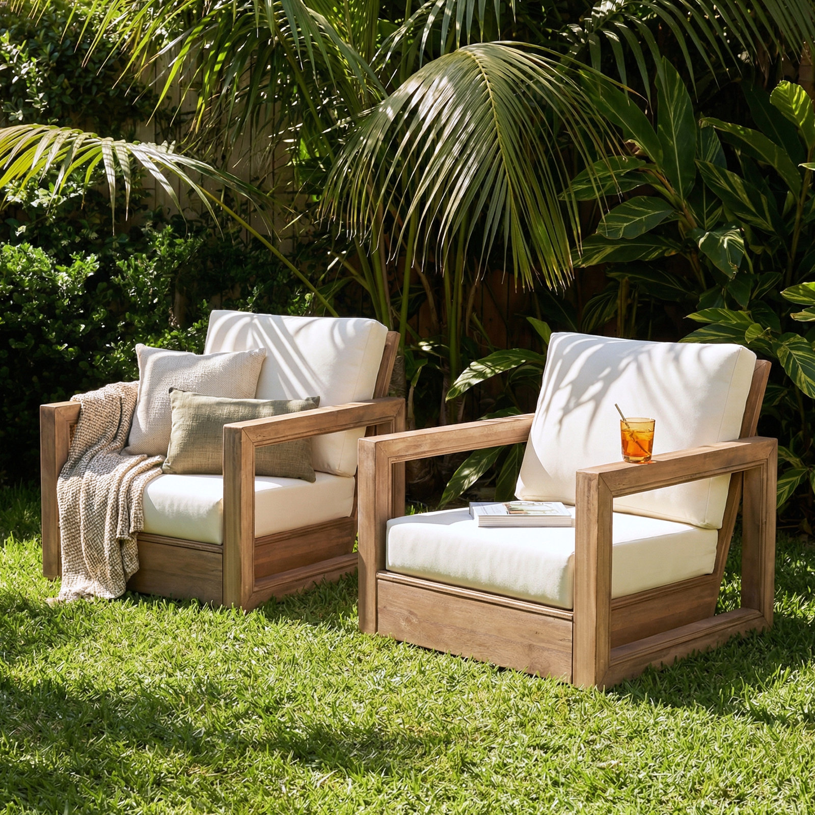 Donnie Acacia Outdoor Lounge Chair