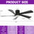 Karlena 52" ABS Blades Modern Indoor Ceiling Fan with Light and Remote Control 3 Color Dimmable 6 Speed Reversible DC Motor Timer Memory-48267737