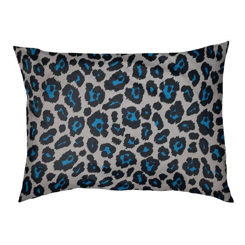 Coussin d'extérieur Indianapolis, Grand (l 30 po x P 40 po x H 5 po), Argent / bleu Carolina / noir
