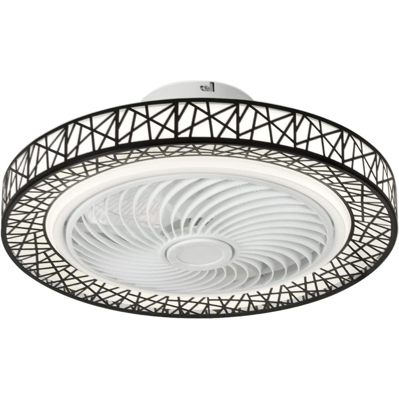 Ventilateur de plafond encastré DEL 20 "avec télécommande Delena et ensemble d'éclairage inclus