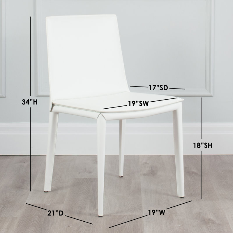 Kanaya Leather Dining Chair, White