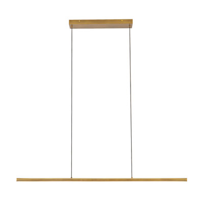 Drift 45-in Vintage Brass dimmable LED Linear Pendant