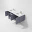 Ensemble de meuble-lavabo double mural 60 "Geneva-87285961-112899378