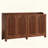 57 Inch Farmhouse Sideboard Buffet Cabinet, 4-Door Shutter Door Storage Console with Adjustable Shelves, Solid Wood Legs Moisture Resistant Media Cabinet for Kitchen Dining Living Room