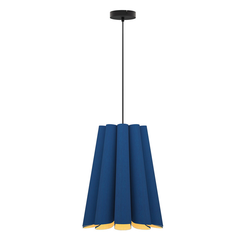 Luminaire suspendu 1 lumière Olivia, Bleu