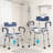 U Shape Shower Chair Heavy Duty 450Lb Capacity Adjustable Height Padded Armrests