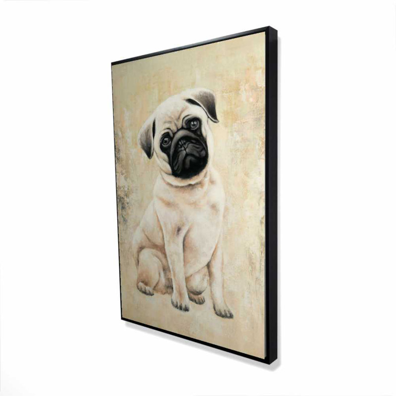 Carlin beige, toile encadrée pour décoration intérieure - Art mignon