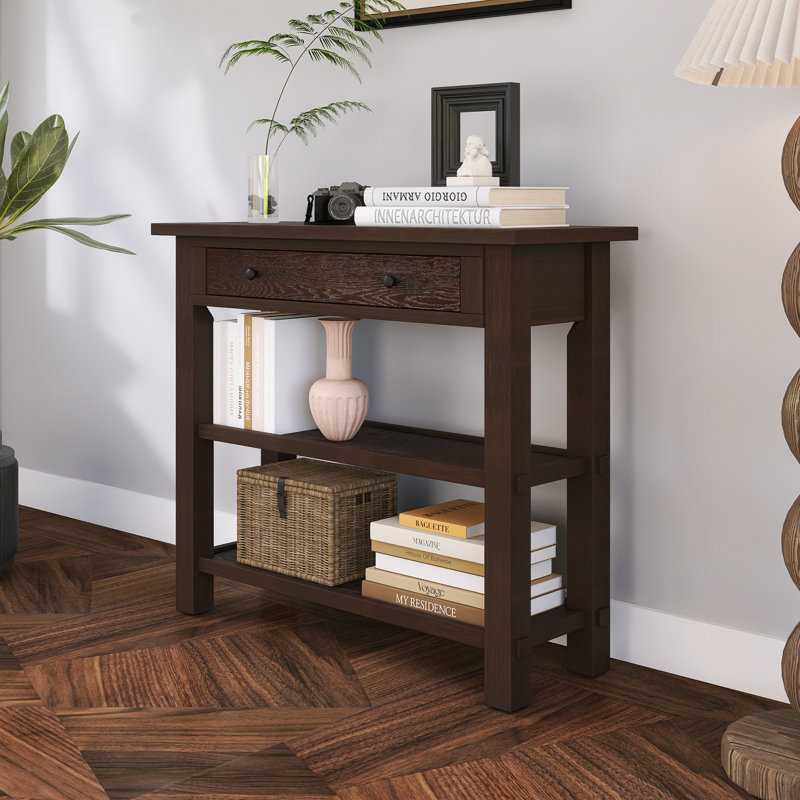 Console rétro avec rangement 36 po, Espresso