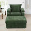 Chaise moderne surdimensionnée en chenille avec repose-pieds, canapé-lit avec ports USB, porte-gobelets, idéale pour le salon ou la chambre à coucher