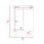 Meuble-lavabo 24 po, armoire de plancher, porte double, deux tablettes