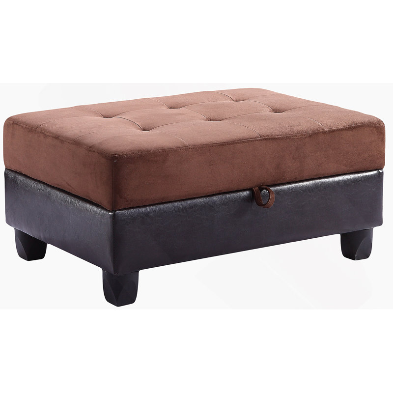 Elegant Chocolate Upholstered Ottoman