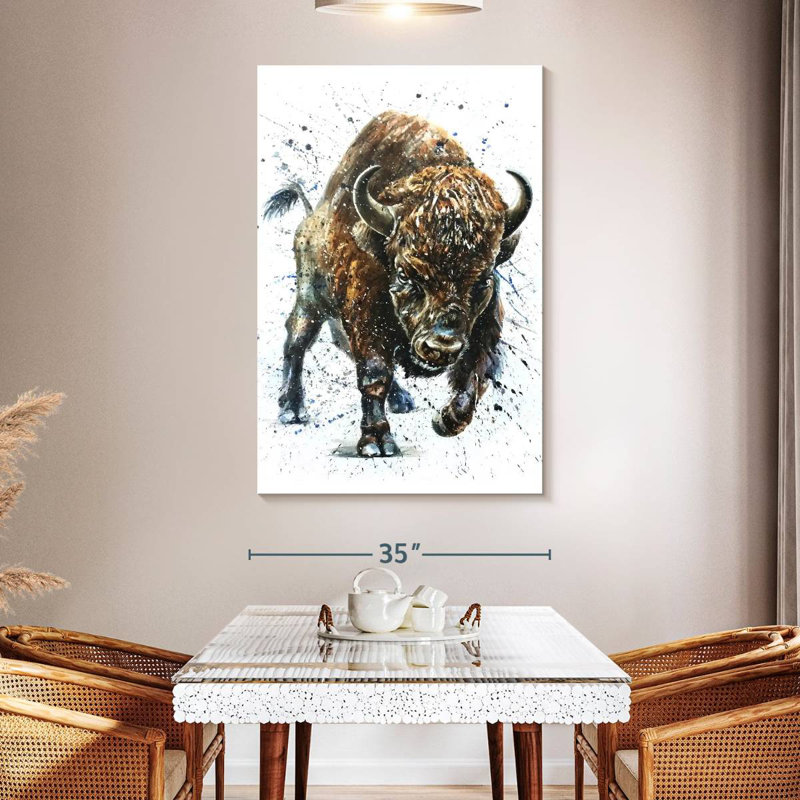 Brampt Fierce Wild Buffalo, 51" H x 34" W