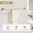 5-Piece Brushed Gold Bathroom Hardware Set, Wall-Mounted Towel Bar & Accessories