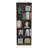 4 Shelves Bookcase Kronos, Open Storage, Stained Walnut