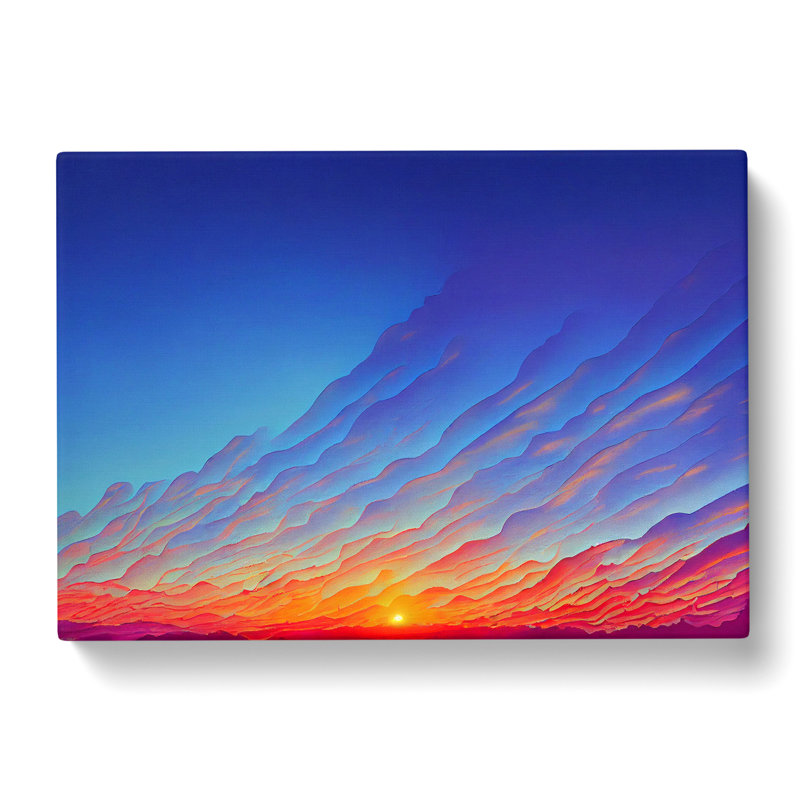 Cloudy Sunset Vol.2 - Wrapped Canvas, 35cm H x 50cm W x 3cm D