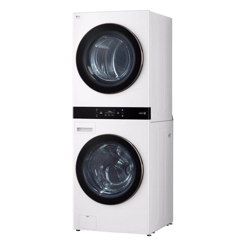 LG STUDIO WashTower with Washer & 7.4 cu. ft. Dryer with Center Control® - 5.0 cu. ft., Electric, White