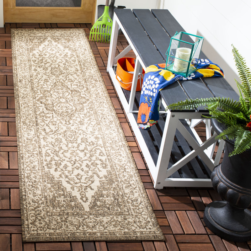 Girard Cream/Beige Area Indoor/Outdoor Rug, Runner 61 x 244 cm