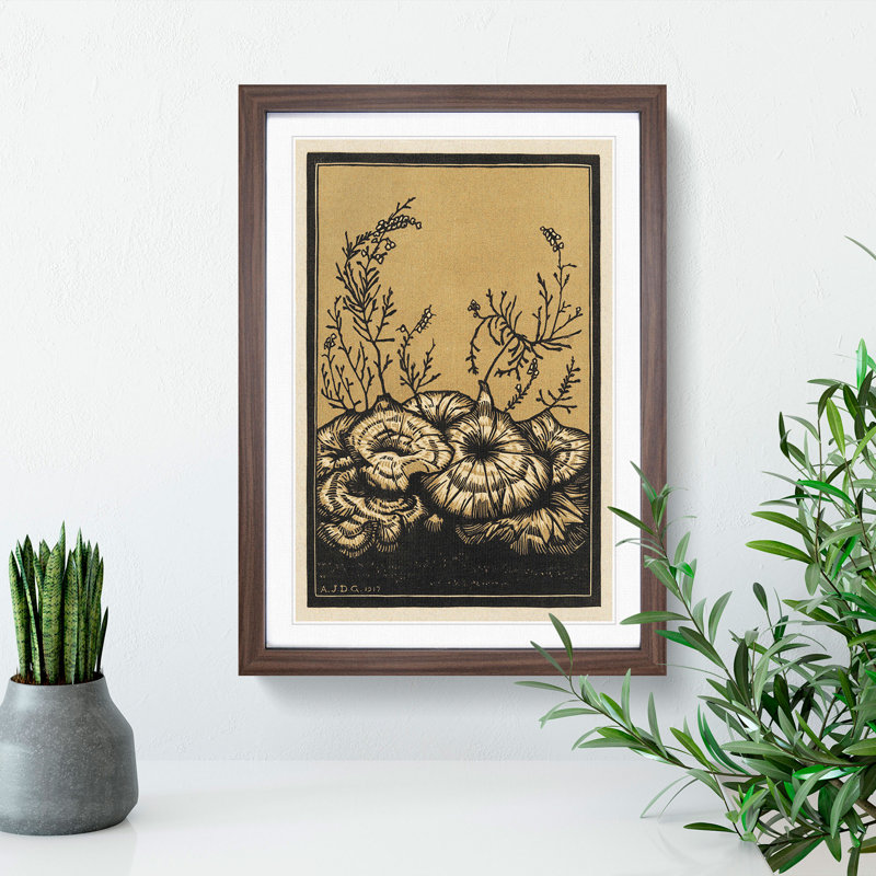 Blossoming Plants by Julie De Graag - Picture Frame Painting, Walnut Framed, 36cm H x 27cm W x 2cm D