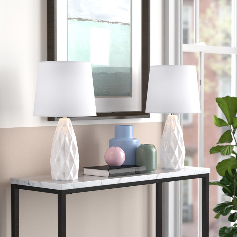 Midwood Ceramic Table Lamp, White