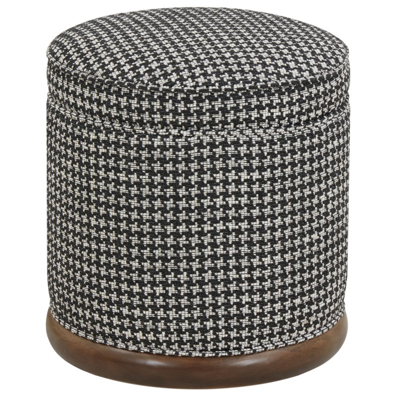 Fiorelli Round Boucle Ottoman, Black