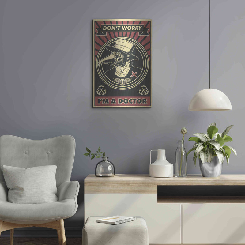 Art mural en métal «Doctor» par Winston Porter, H 24 po x l 16 po