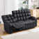 Roddickton 76.4"W Modern 3-Seater Overstuffed Faux Leather Manual Reclining Sofa With Deep Tufting, Cup Holders, And Armrest Storage (Set Of 2)