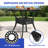 Takyla Round Outdoor Dining Table Umbrella Hole , 35.43 " W 35.43 " D