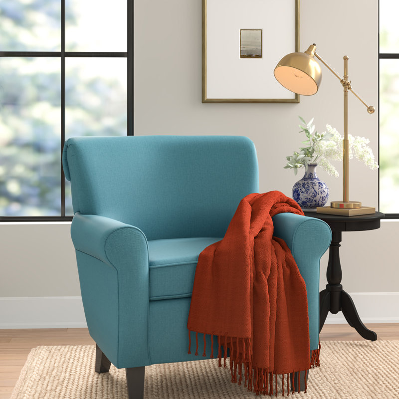 Knitted Throw Blanket, Brick