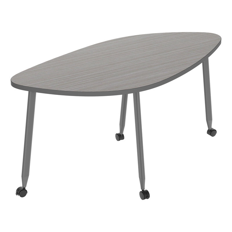 Table mobile mobile à losanges - flexible pour la collaboration en groupe, Gris clair